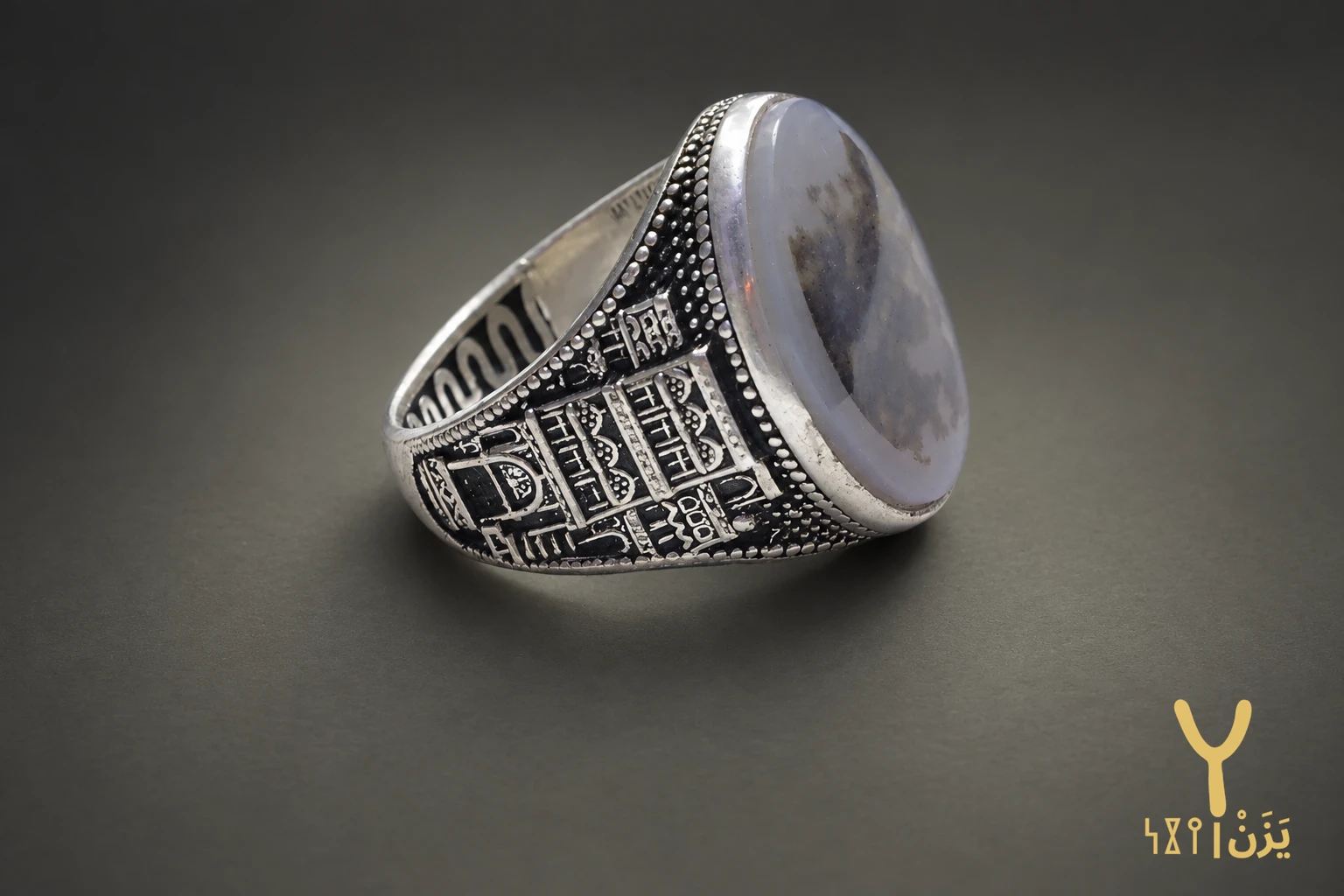 Old Sana'a Tower Agate Ring Old Sana'a Tower Agate Ring, sterling silver and Yemeni agate, view 2