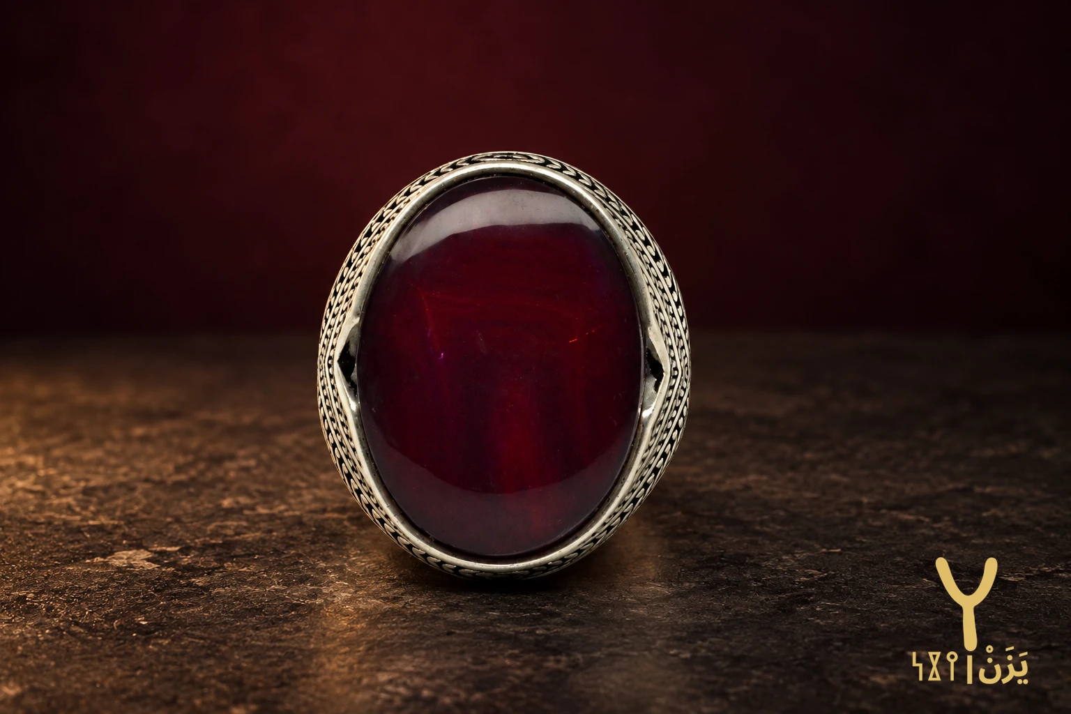 Wheat Ear Crimson Agate Ring Wheat Ear Crimson Agate Ring, sterling silver and Yemeni agate, view 1