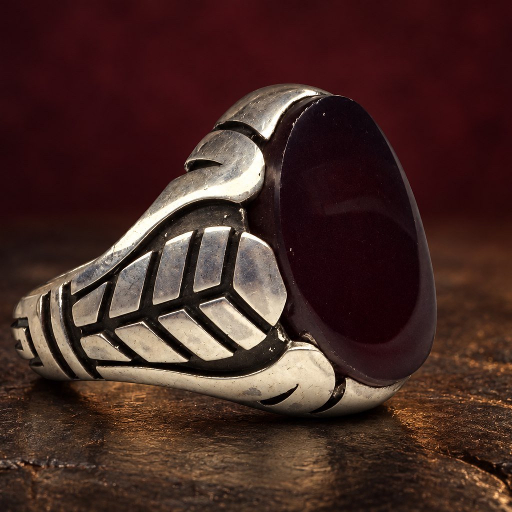 About Hand-set sterling silver ring